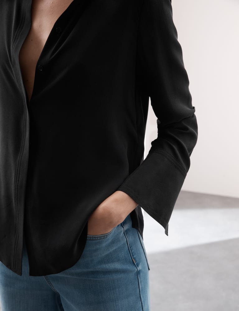 Silk button up shirt outlet