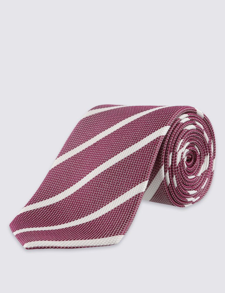 Pure Silk Modern Striped Tie 3 of 3
