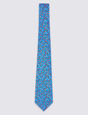 Pure Silk Paisley Print Tie Image 2 of 3