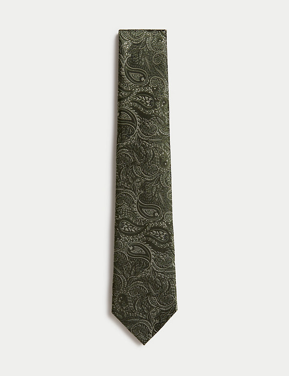 Pure Silk Paisley Tie Image 1 of 2