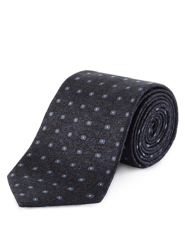 Pure Silk Premium Embroidered Textured Tie Image 1 of 1