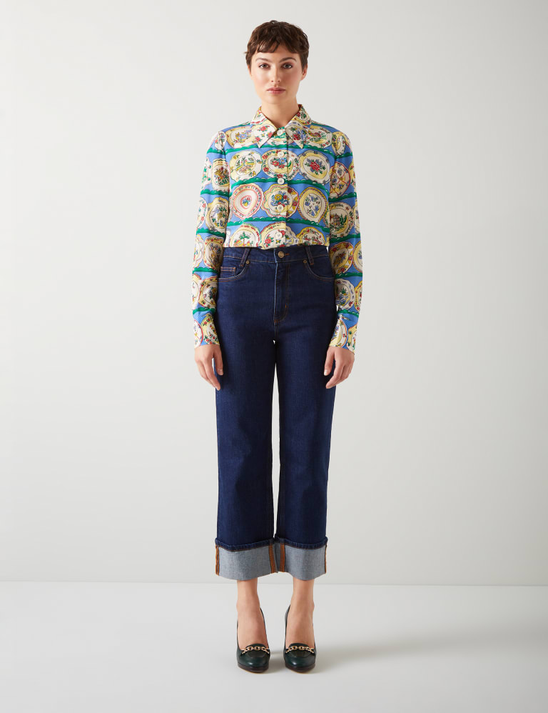 Pure Silk Printed Blouse LK BENNETT M S
