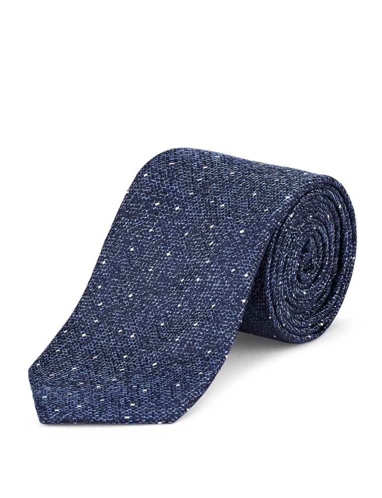 Pure Silk Spotted Textured Tie 2 of 2