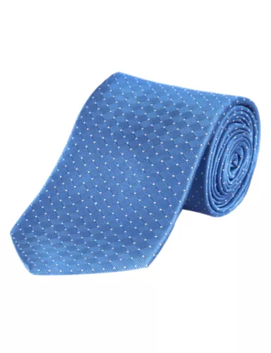 Pure Silk Spotted Textured Tie 3 of 3