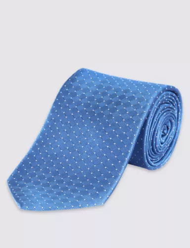 Pure Silk Spotted Textured Tie 1 of 3