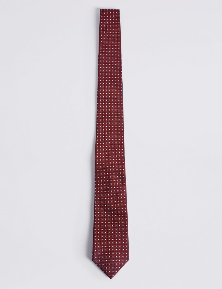 Pure Silk Spotted Tie 1 of 3