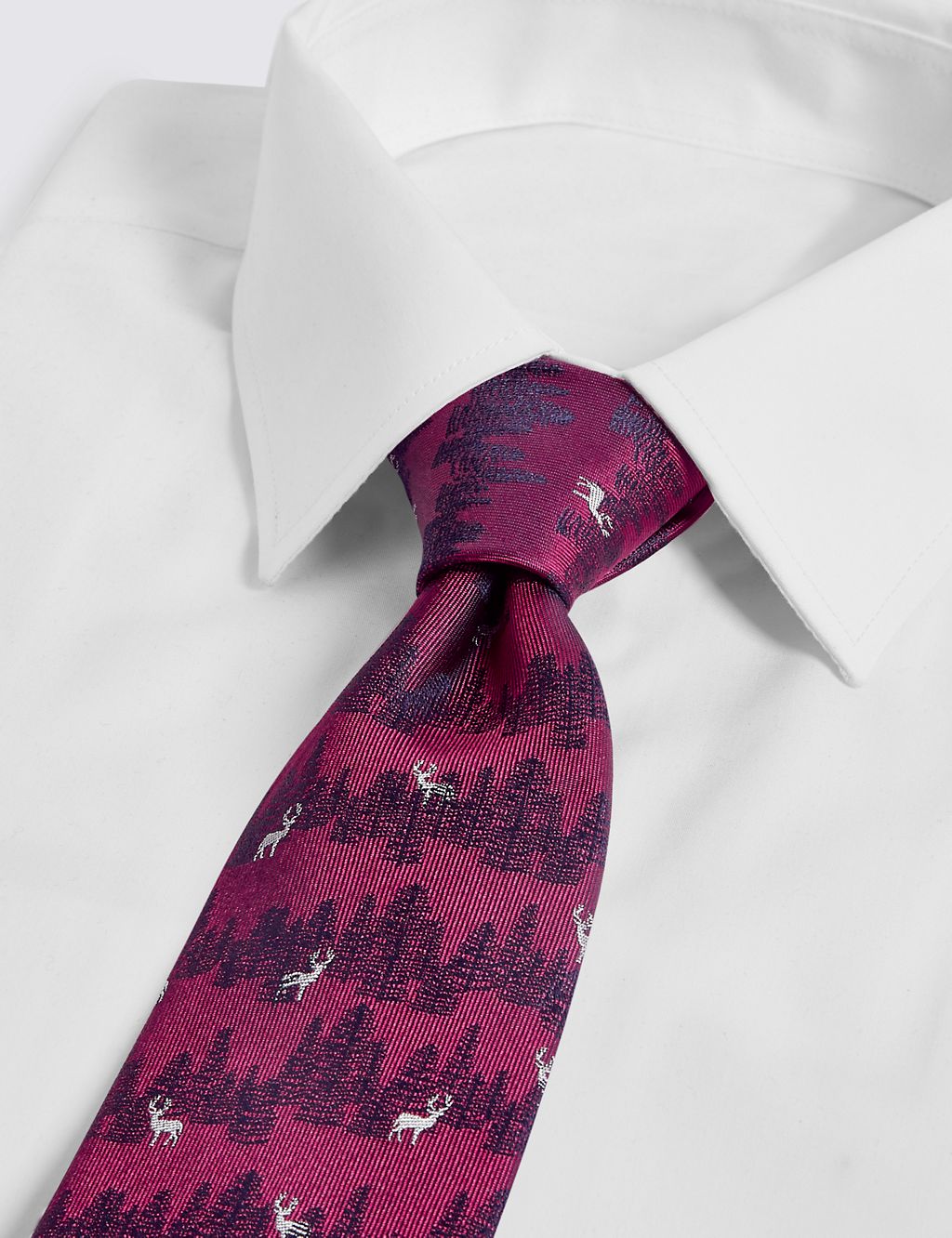 Pure Silk Stag Tie 1 of 3
