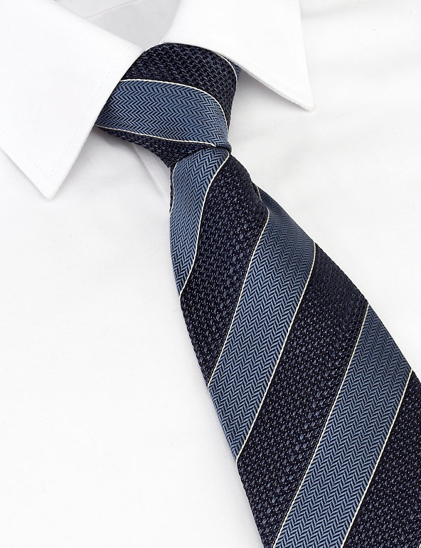 Pure Silk Striped Tie Image 1 of 1