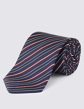 Pure Silk Striped Tie Image 2 of 4