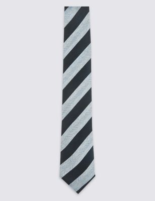 Pure Silk Striped Tie Image 2 of 3