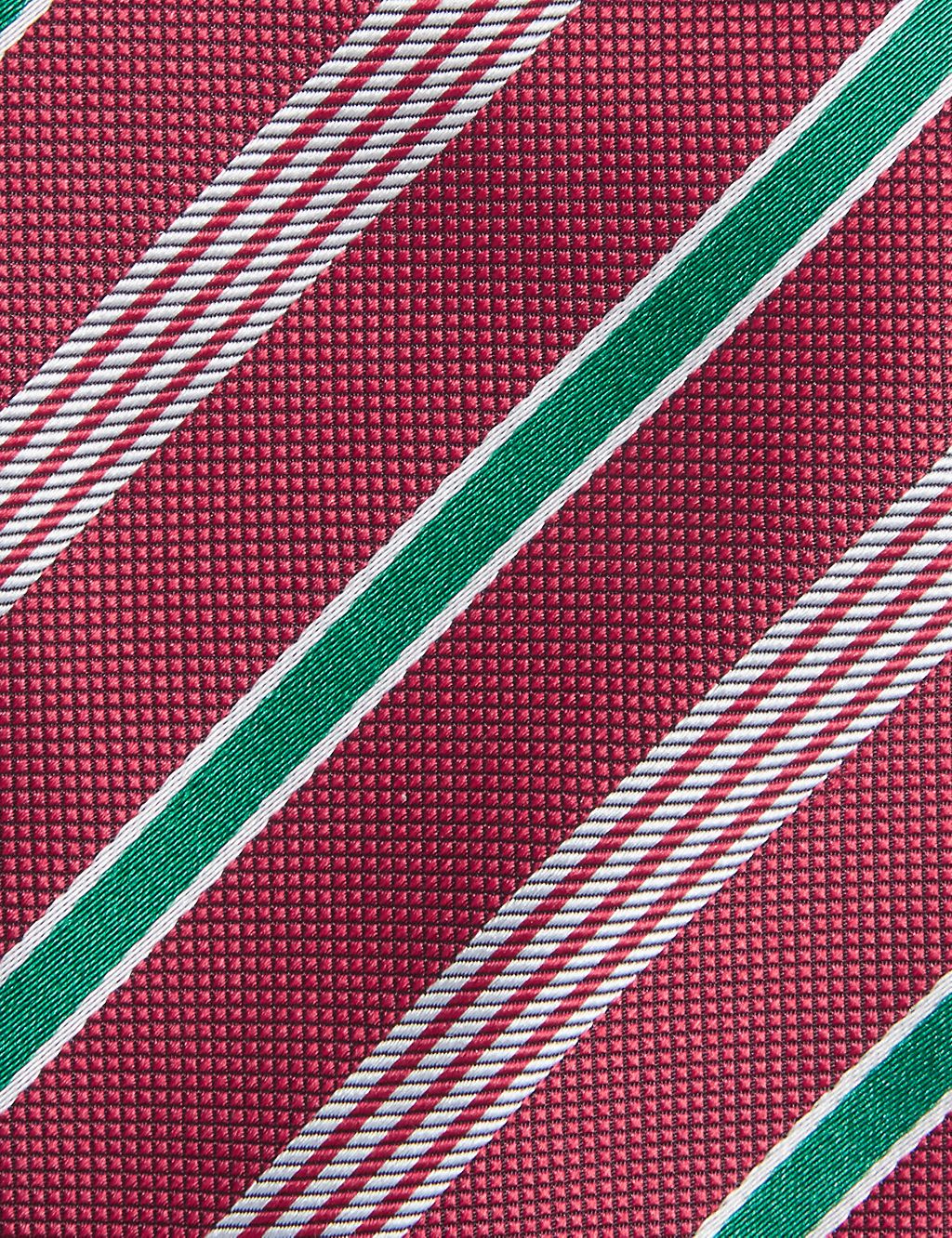 Pure Silk Striped Tie 2 of 3