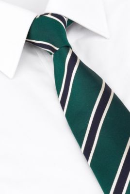 Pure Silk Striped Woven Tie Image 1 of 1
