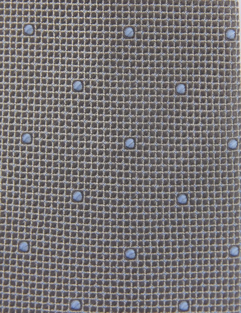 Pure Silk Textured Spotted Tie 3 of 3
