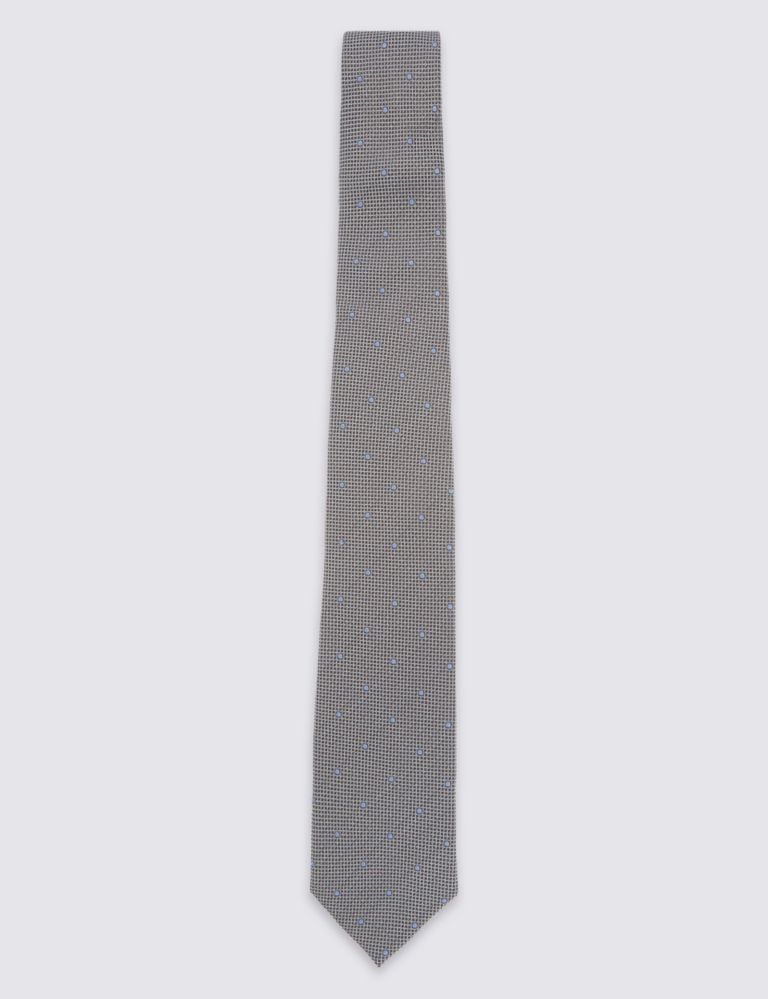 Pure Silk Textured Spotted Tie 2 of 3