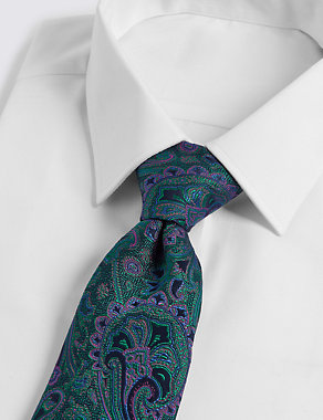 Pure Silk Textured Tie Image 2 of 3