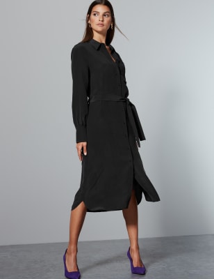 autograph silk shirt dress