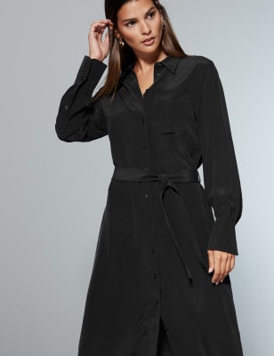 autograph silk shirt dress