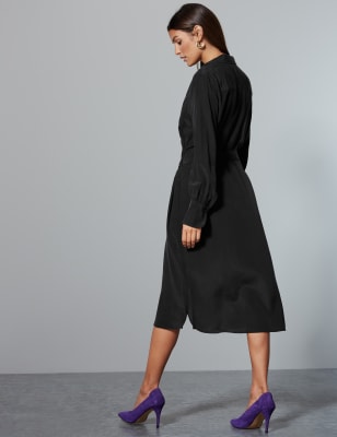 autograph silk shirt dress