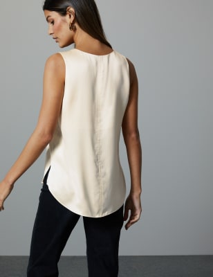 Clearance Office Basic Silk Vest Top M