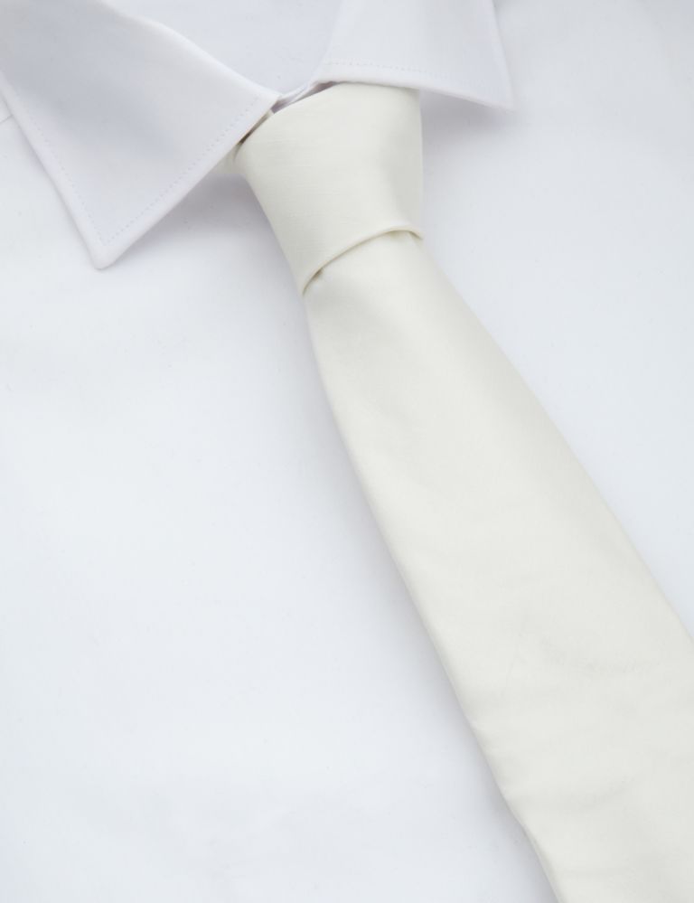 Pure Silk Wedding Tie with Handkerchief 1 of 2