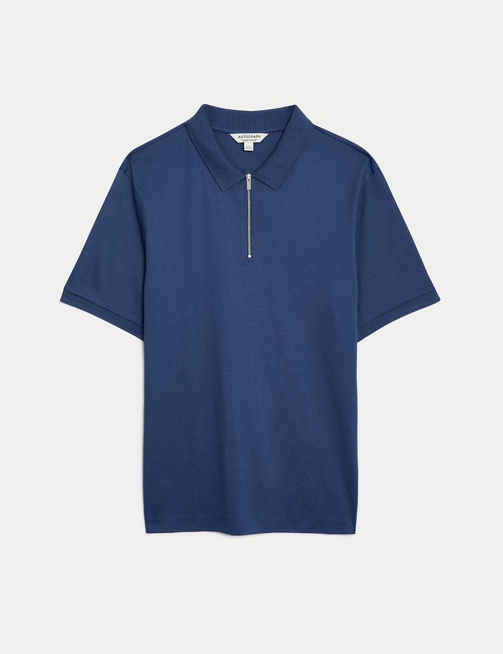 Pure Supima® Cotton Half Zip Polo Shirt 1 of 6