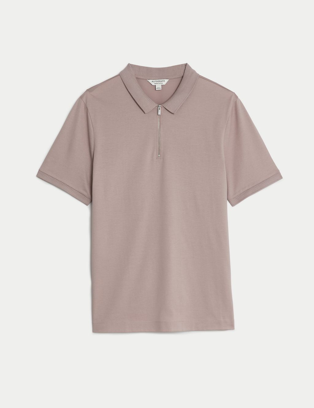 Pure Supima® Cotton Half Zip Polo Shirt 1 of 5