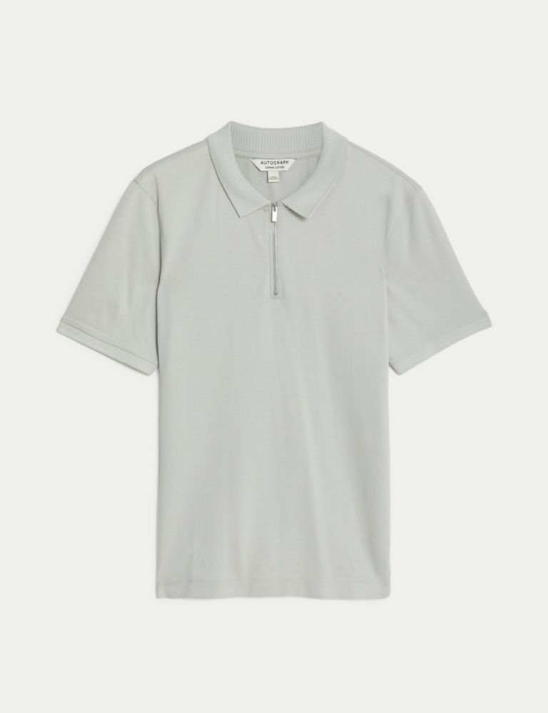 Pure Supima® Cotton Half Zip Polo Shirt 2 of 5