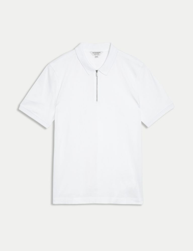 Pure Supima® Cotton Half Zip Polo Shirt 2 of 5