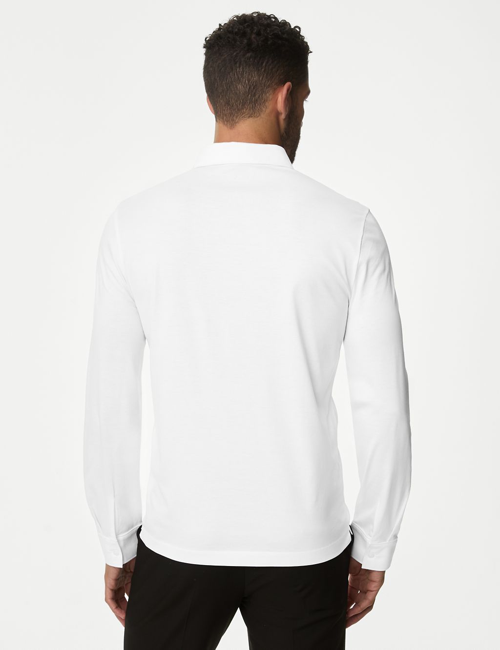 Pure Supima® Cotton Long Sleeve Polo Shirt 5 of 6