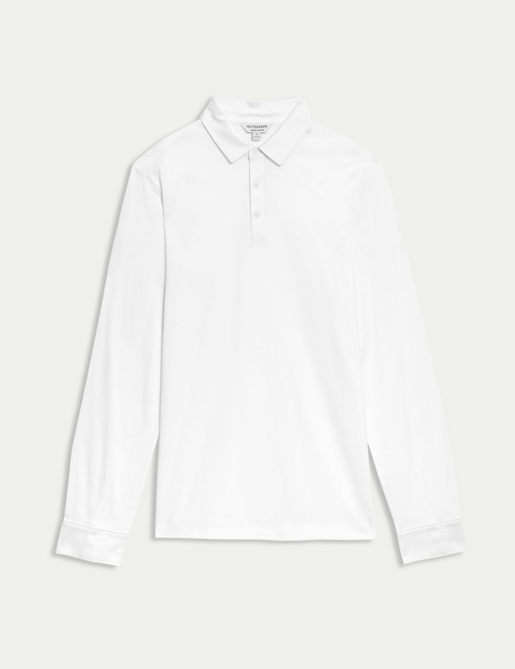 Pure Supima® Cotton Long Sleeve Polo Shirt 1 of 6