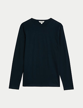 Pure Supima® Cotton Long Sleeve T-Shirt Image 2 of 5