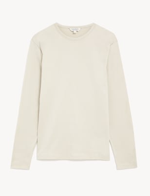 Pure Supima® Cotton Long Sleeve T-Shirt Image 2 of 5