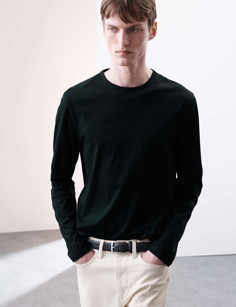 Original Essentials Slim-Fit Long Sleeve Tall Men's T-Shirt in Black S / Tall / Black