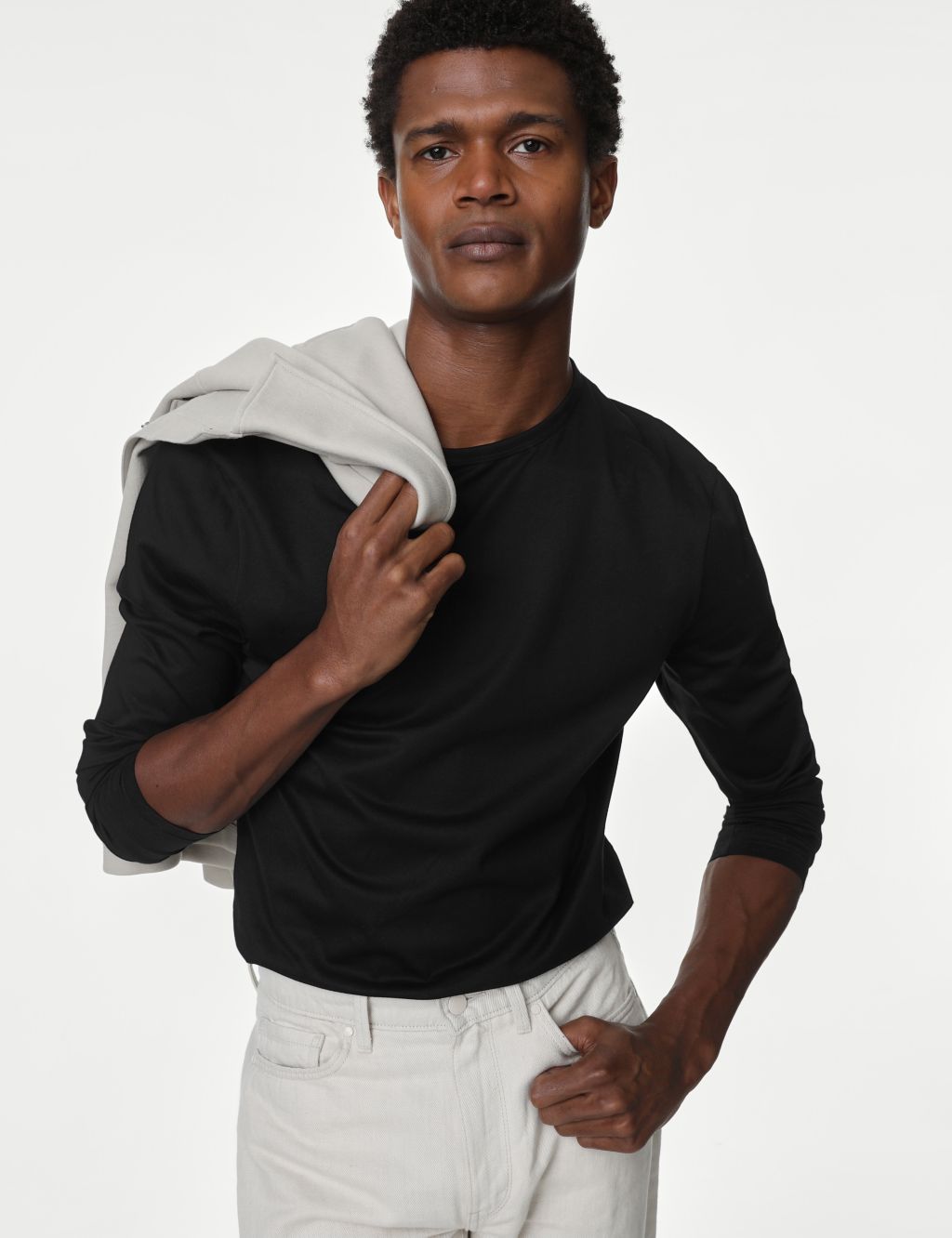 Pure Supima® Cotton Long Sleeve T-Shirt 2 of 5