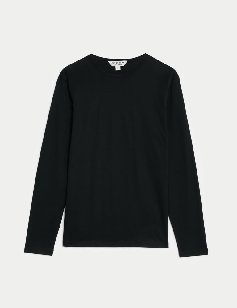 Pure Supima® Cotton Long Sleeve T-Shirt 2 of 5