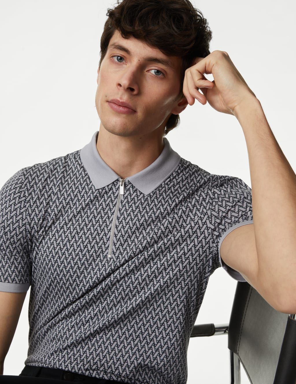 Pure Supima® Cotton Printed Polo Shirt 3 of 5