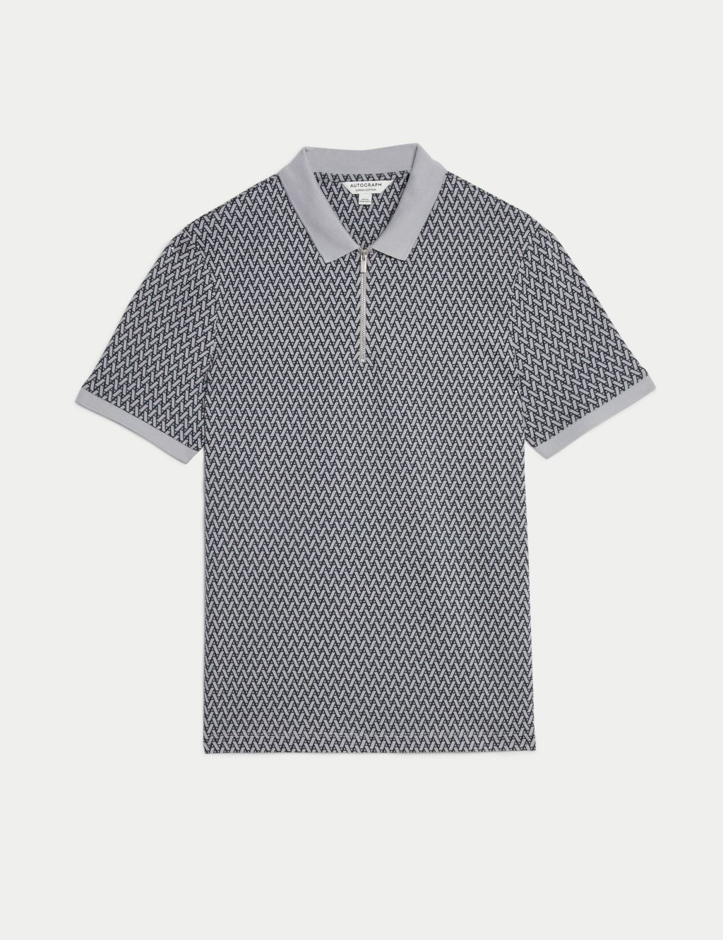 Pure Supima® Cotton Printed Polo Shirt 1 of 5