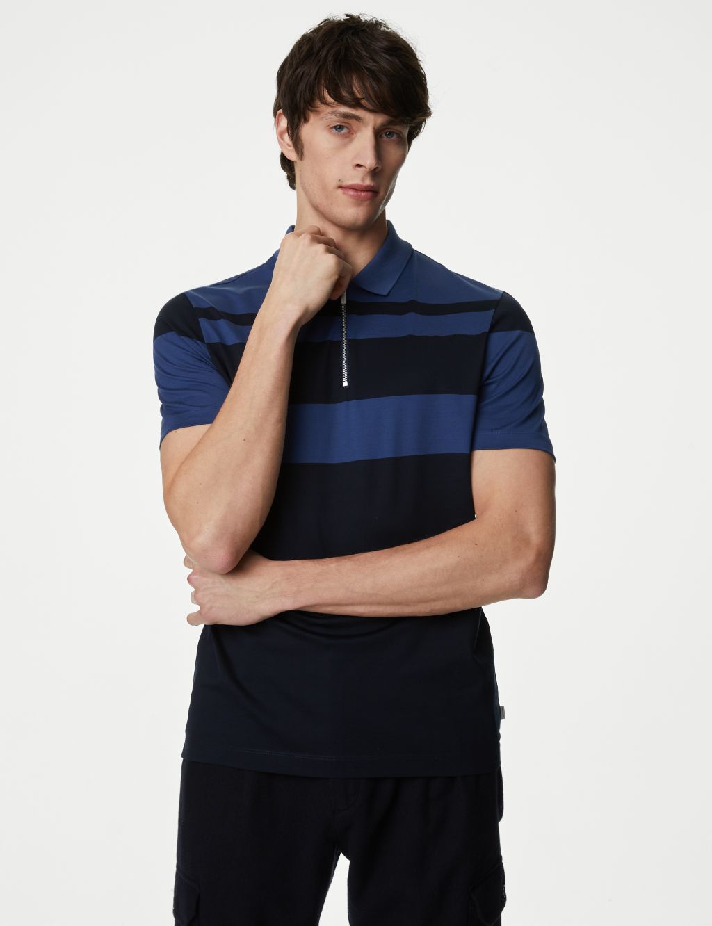 Pure Supima® Cotton Striped Polo Shirt 4 of 6