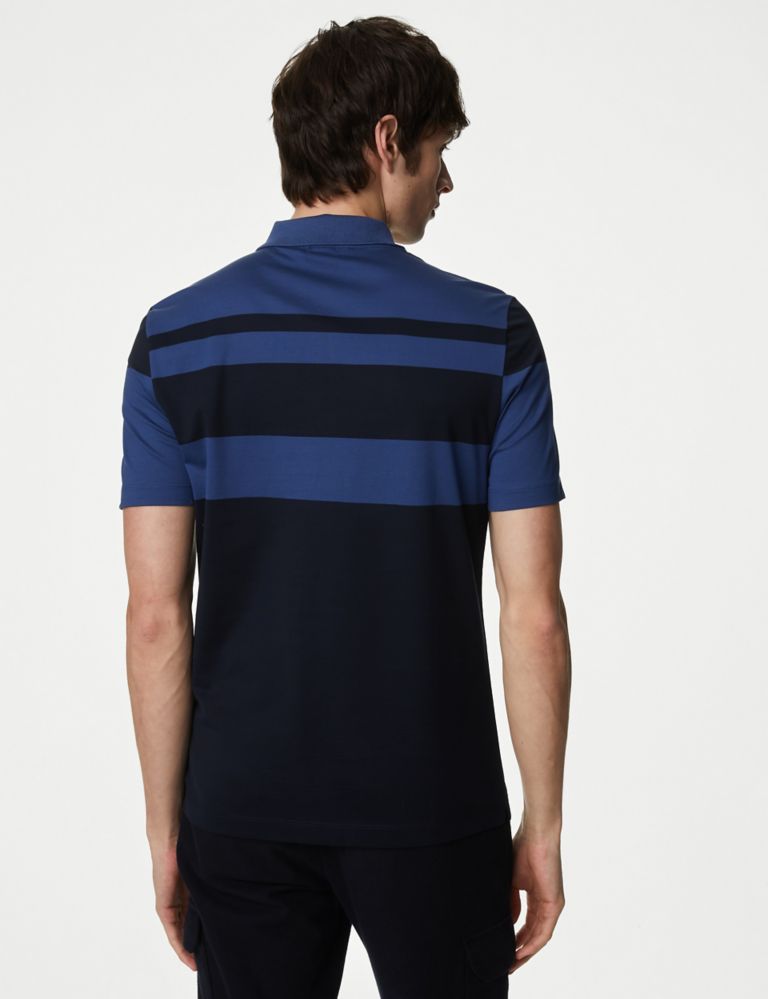 Pure Supima® Cotton Striped Polo Shirt 6 of 6
