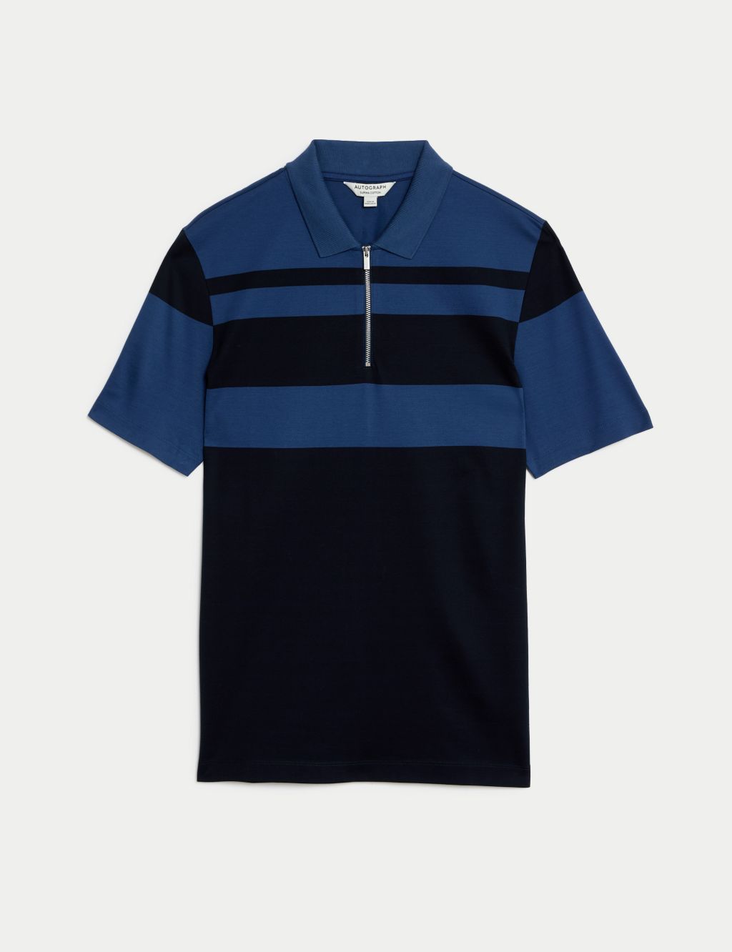 Pure Supima® Cotton Striped Polo Shirt 1 of 6