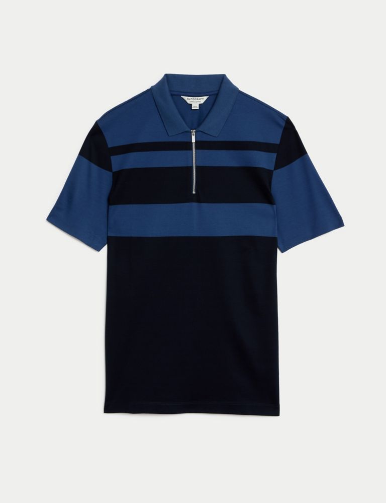 Pure Supima® Cotton Striped Polo Shirt 2 of 6