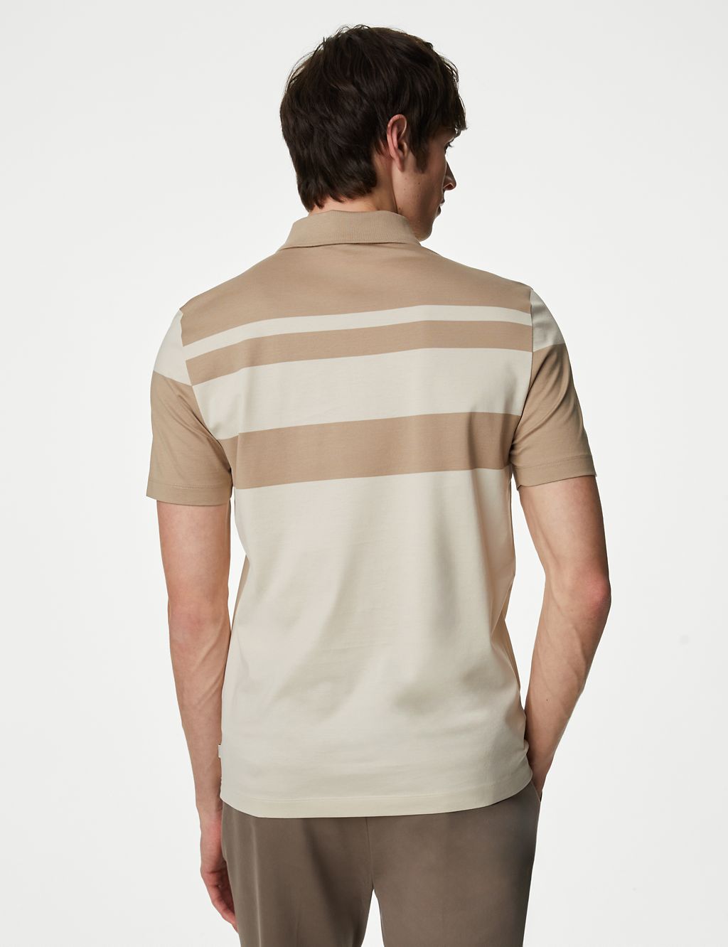 Pure Supima® Cotton Striped Polo Shirt 5 of 5