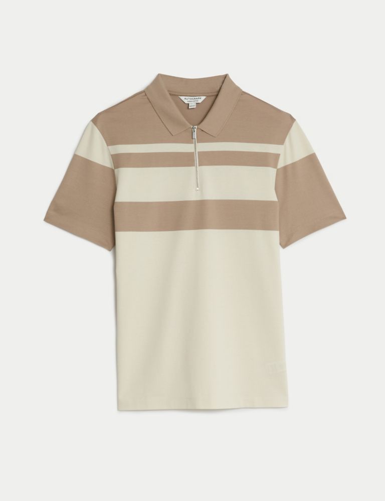 Pure Supima® Cotton Striped Polo Shirt 2 of 5