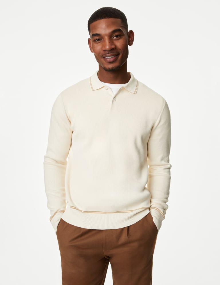 M&s long sleeve polo shirt clearance