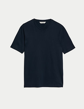 Pure Supima® Cotton V-Neck T-Shirt Image 2 of 5
