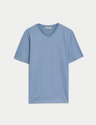 Pure Supima® Cotton V-Neck T-Shirt Image 2 of 5