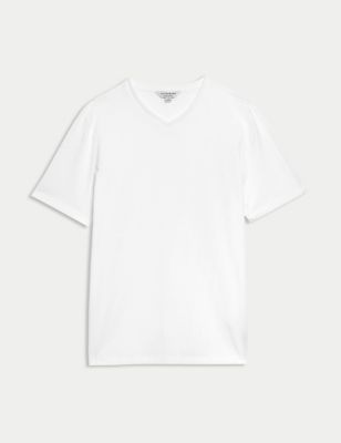 Pure Supima® Cotton V-Neck T-Shirt Image 2 of 4