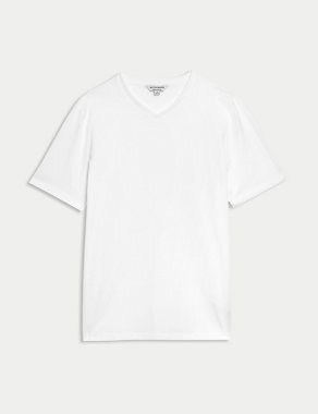 Pure Supima® Cotton V-Neck T-Shirt Image 2 of 4