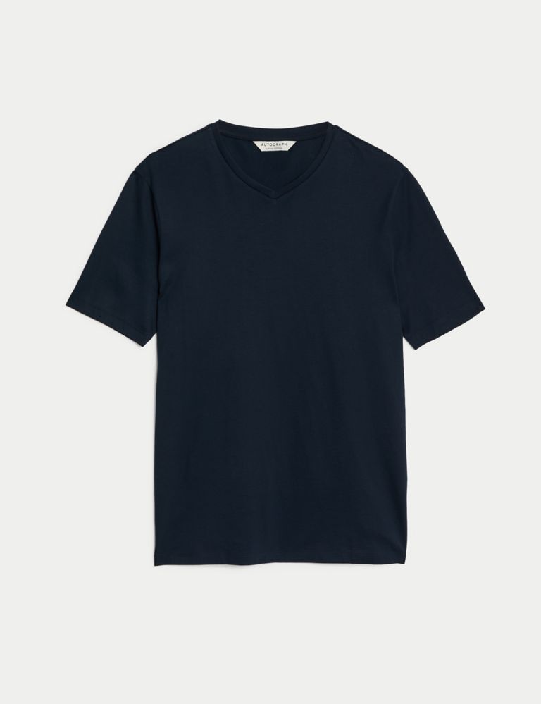 Pure Supima® Cotton V-Neck T-Shirt 2 of 5