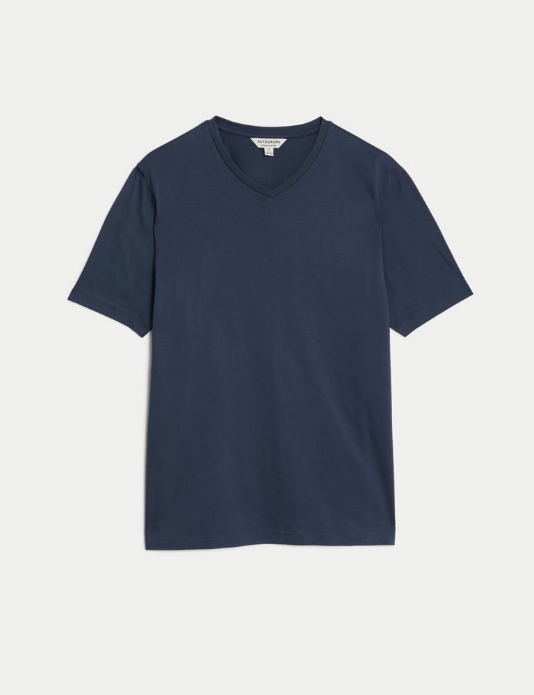 Pure Supima® Cotton V-Neck T-Shirt 2 of 5